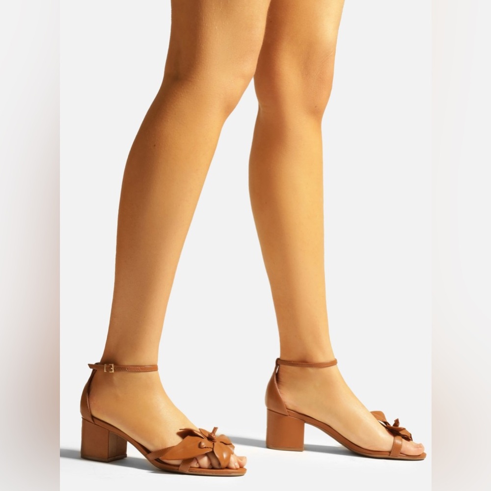 Arezzo Women's Brown Floral Heels